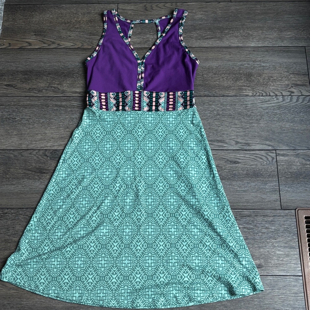 Marmot Becca Active Dress Seafoam Green Purple Sz Small